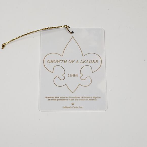 1996 Hallmark Growth of a Leader Boy Scouts Ceramic Keepsake Holiday Ornament - Picture 4 of 5